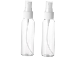 Paquete De 20 Mini Botellas De Plástico Blanco Vacías Con Pulverizador De 60 Ml, Reutilizables Y Portátiles Para Viajes.