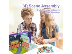 Dan26-libro De Rompecabezas 3d Y Juguete Diy Para Niños Caja De Cognición Educativa Regalo Preescolar Navidad 3+ Niños Niñas