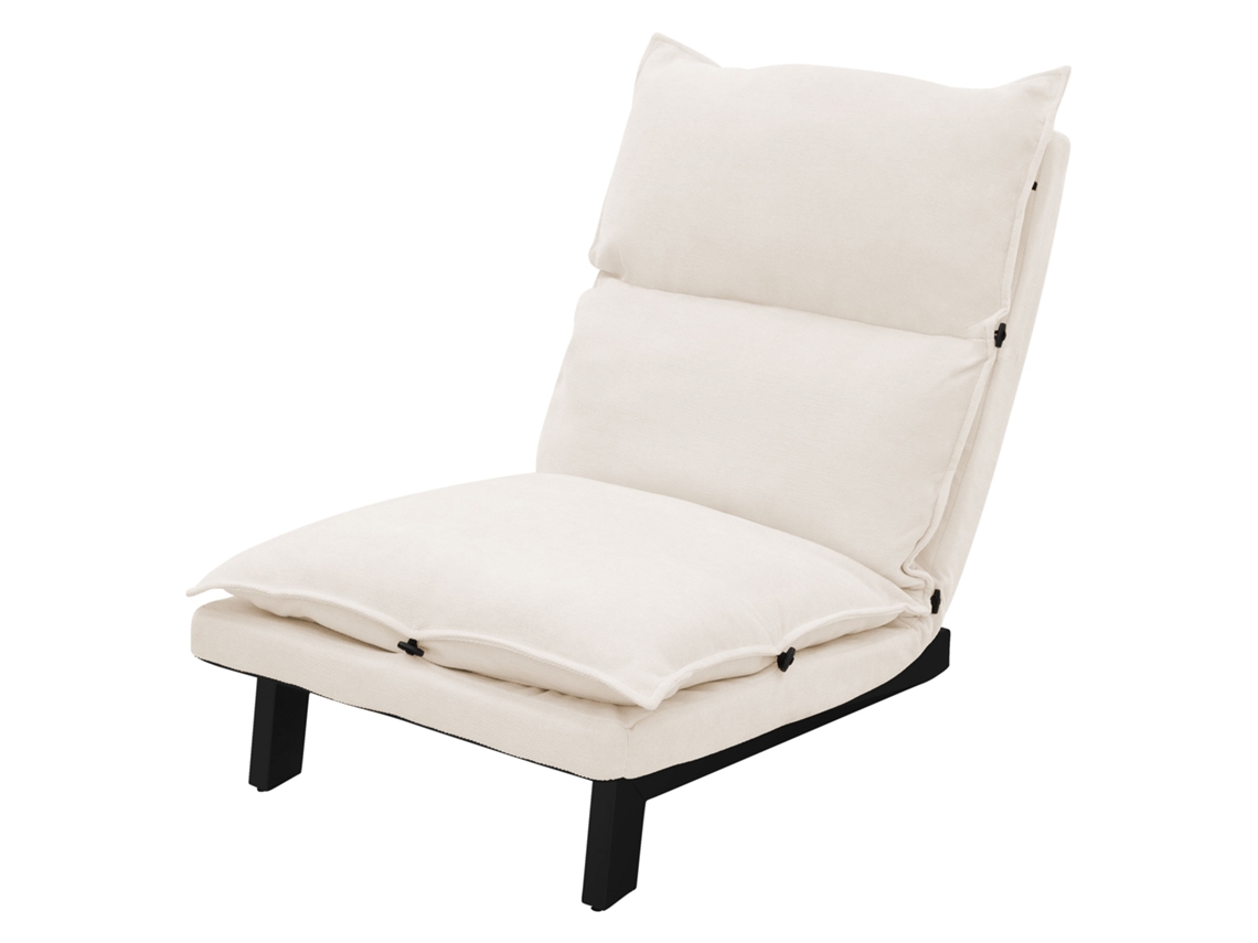 Asiento Reclinable Bajo ML Diseño Lino Beige, Estilo Japonés Con Respaldo