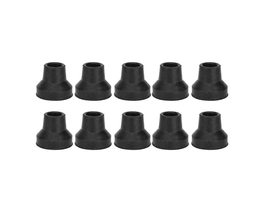 Juego de 10 puntas de goma antideslizantes y resistentes al desgaste para bastones estándar y plegables, 16 mm/0,63 pulgadas.