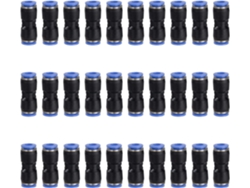 Conector Neumático Recto De 6mm Empuje Rápido, 30 Piezas De Fittings Plásticos Para Tuberías De Aire