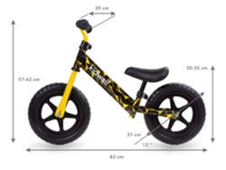 Bicicleta sin pedales KIDWELL Rebel amarilla