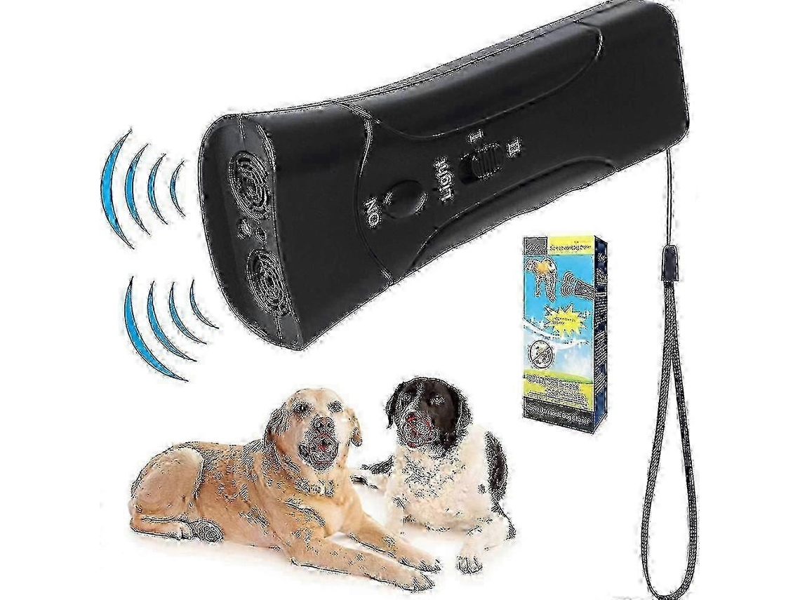 Dispositivo antiladridos Bark Begone, disuasivo ultrasónico para perros y herramienta 3 en 1 para el control de ladridos caninos, GOKOCO