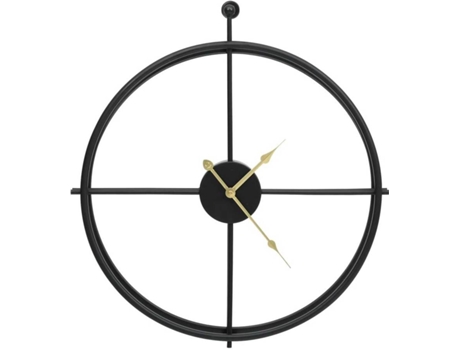 vidaXL Reloj de pared de hierro negro 52 cm