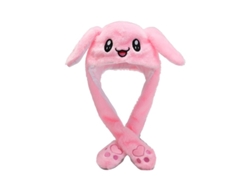 Lindo Gorro De Peluche De Conejito De Dibujos Animados Con Orejas Móviles Para Mujeres, Niñas Y Niños.