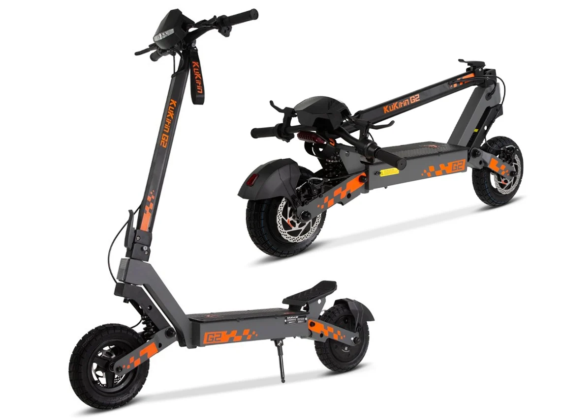Patinete eléctrico KUKIRIN G2 de 800 W con neumáticos de vacío de 10 pulgadas y una autonomía de 55-60 km (45 km/h)