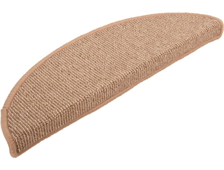 vidaXL Alfombras de peldaños de escalera 15 uds marrón 56x17x3 cm