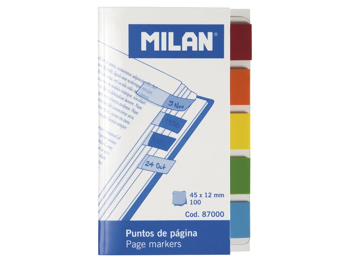 Almofada Marcadores de Página de Plástico Transparente 100 Transparentemilan