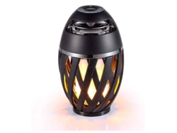 Altavoz Bluetooth con llama LED y atmósfera, linterna HD BT4.2 para iPhone/iPad/Android, color negro, Yizhood