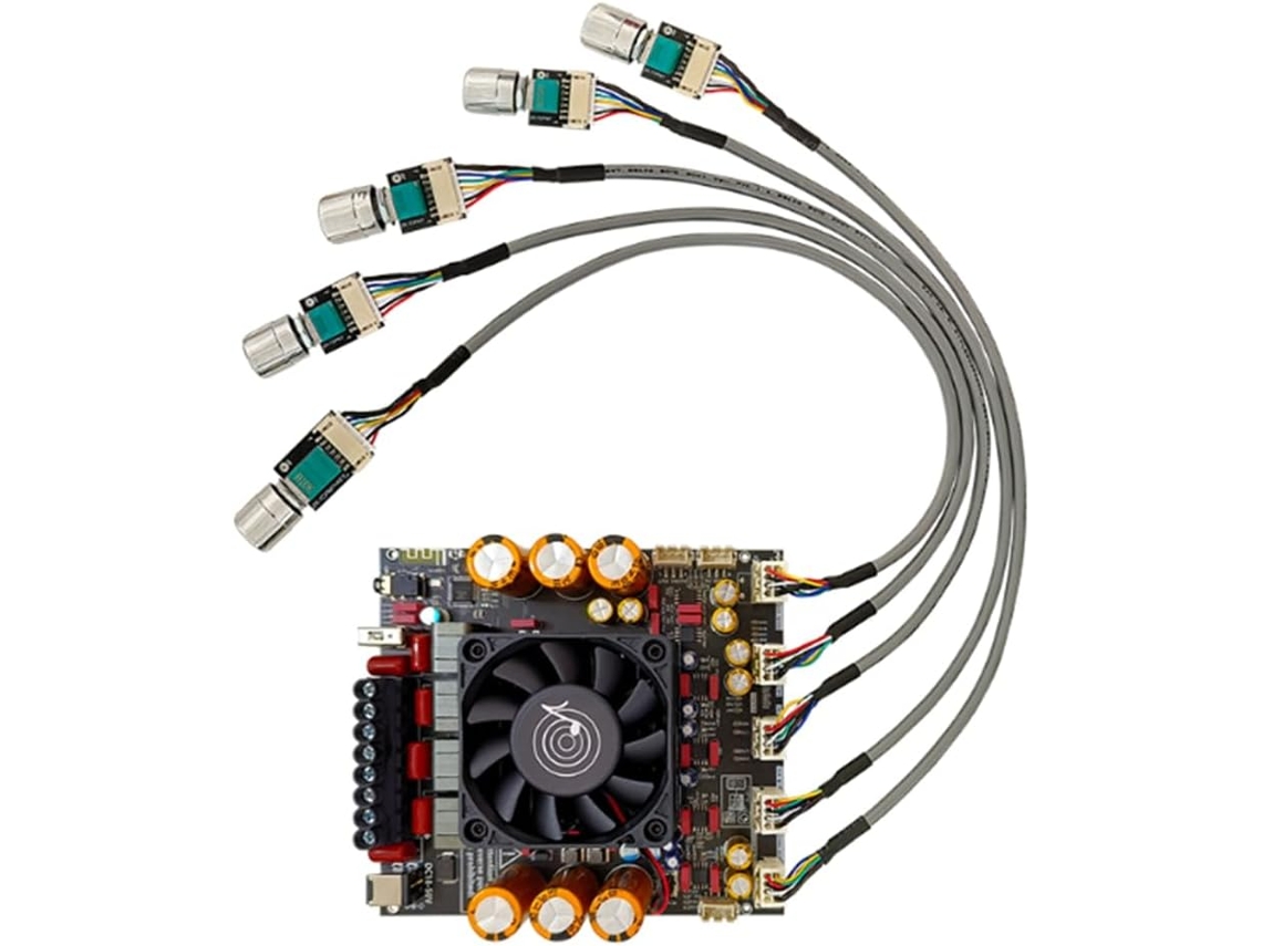 Placa amplificadora digital As21p de 2x3000 W + módulo Bluetooth blindado para subwoofer estéreo de 600 W SFUSHOS