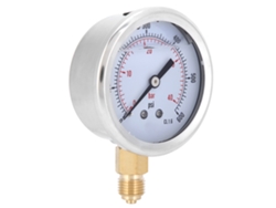 Manómetro De Vacío Radial Con Aceite 0-40 Bar 0-600 Psi 1/4bsp Y60 Ts-pgg604