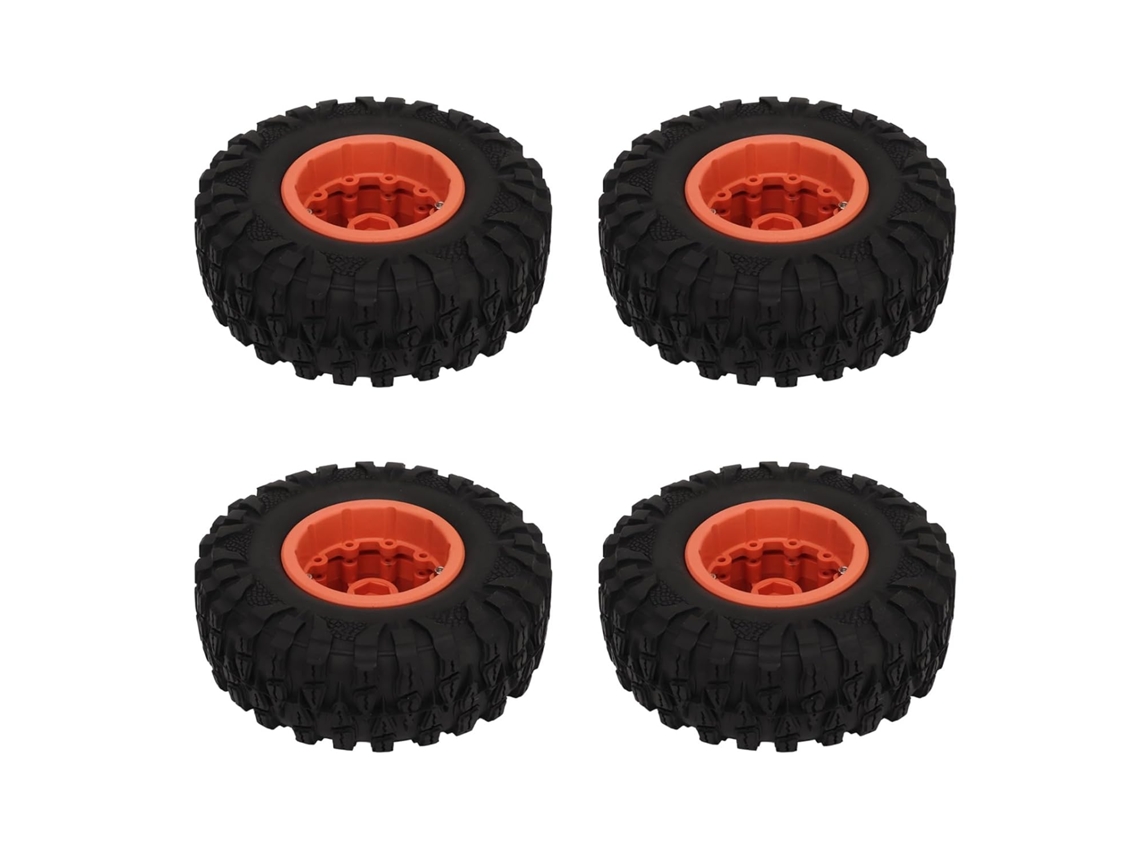 Juego De 4 Neumáticos Rc Crawler De 2,2" Con Buje Triangular De Nailon Para Scx10 90046 Gen8 (naranja)