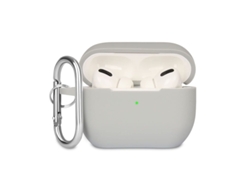 2026-funda Protectora Linjou Compatible Con Airpods Pro (2019) De Silicona Suave Color Gris Con Mosquetón