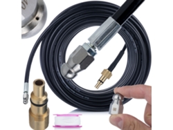 Manguera de limpieza Alcantarilla de 2 m – Boquilla intercambiable | 2 bar, 6 °C | Compatible con Lavor