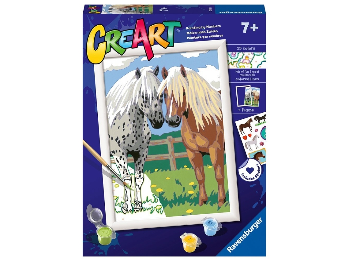 Creart Pintar Por Números Pareja de Caballos 7 Años RAVENSBURGUER