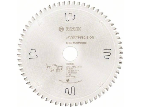 Disco de Sierra Circular BOSCH Top Precisión Best para Multi Material 216x30x2.3 mm - 64