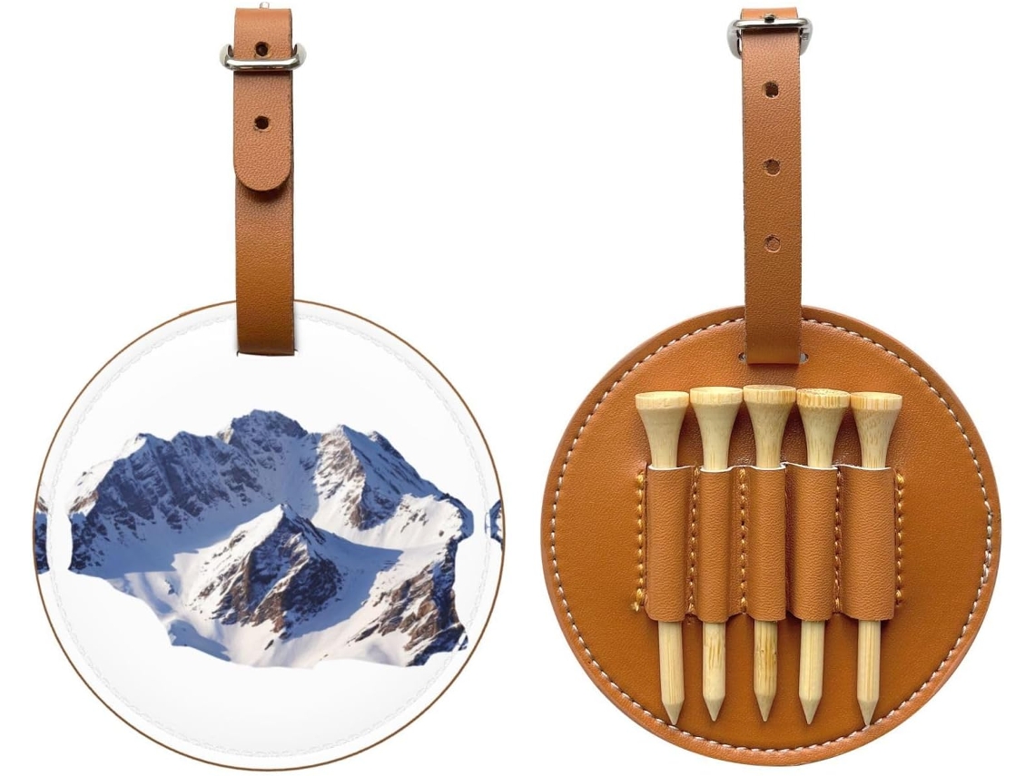 Bolsa de golf Alps Snow Mountains, negra, fácil de transportar | Sin marca