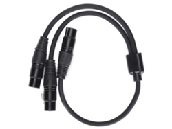 Cable Divisor En Y Para Micrófono Con Conector Xlr Hembra A Doble Conector Xlr Hembra (jd6073)