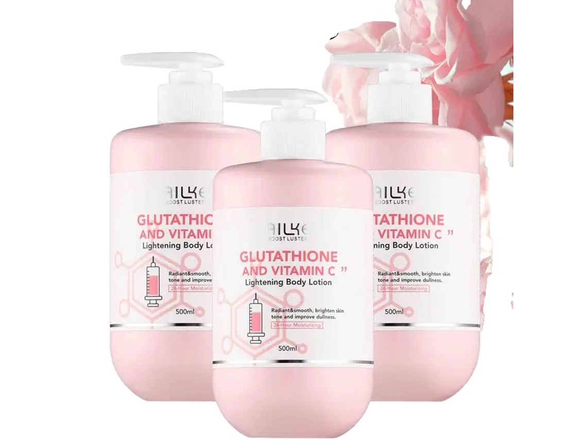 Set de cuidado de la piel iluminador, vitamina C, glutatión, hidratación profunda, piel suave y tersa, potencia la luminosidad de la piel, paquete de 3 lociones