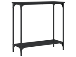 Maison Exclusive - Mesa Consola Madera De Ingeniería Negro 75x30,5x75 Cm