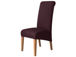 1 paquete de funda protectora extraíble para silla de comedor para el hogar, restaurante-10# café profundo-Tipo de encosto alto LUUCOZK