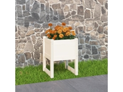 Macetero/Jardinera 40X40X52,5 cm Pino Macizo Blanco