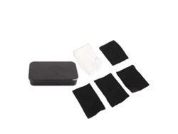 Mini hornillo de alcohol de acero inoxidable para camping, negro.