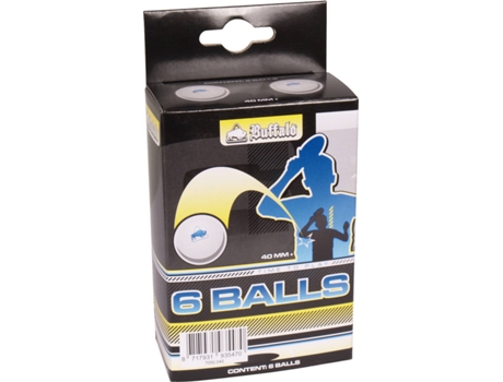 Pelotas De Tenis De Mesa BUFFALO 3* Competición 6Pcs.