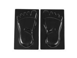 Molde Reutilizable De Abs Para Huellas De Pies En Aceras/jardines De Hormigón - 2 Piezas
