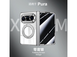 (plata Anti-voyeur Huawei Puraxmax Classic Edition) Funda De Teléfono Soporte Giratorio Funda Electrochapada Membrana Integrada