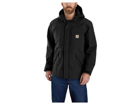 Casacos CARHARTT Jaqueta De Chuva Com Zíper Completo Shoreline Preto 2XL