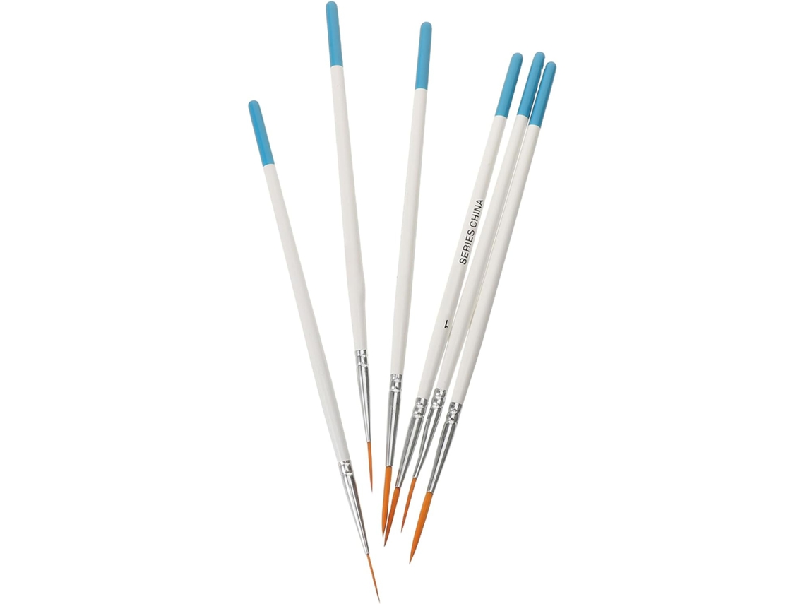 Juego De 6 Pinceles De Nailon Para Pintura De Detalles Finos, Acuarela, Acrílico Y Óleo.