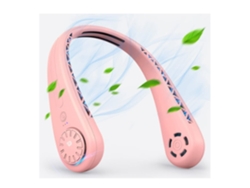 Ventilador de cuello portátil con flujo de aire de 360°, 3600 mAh, manos libres, recargable por USB, USHION