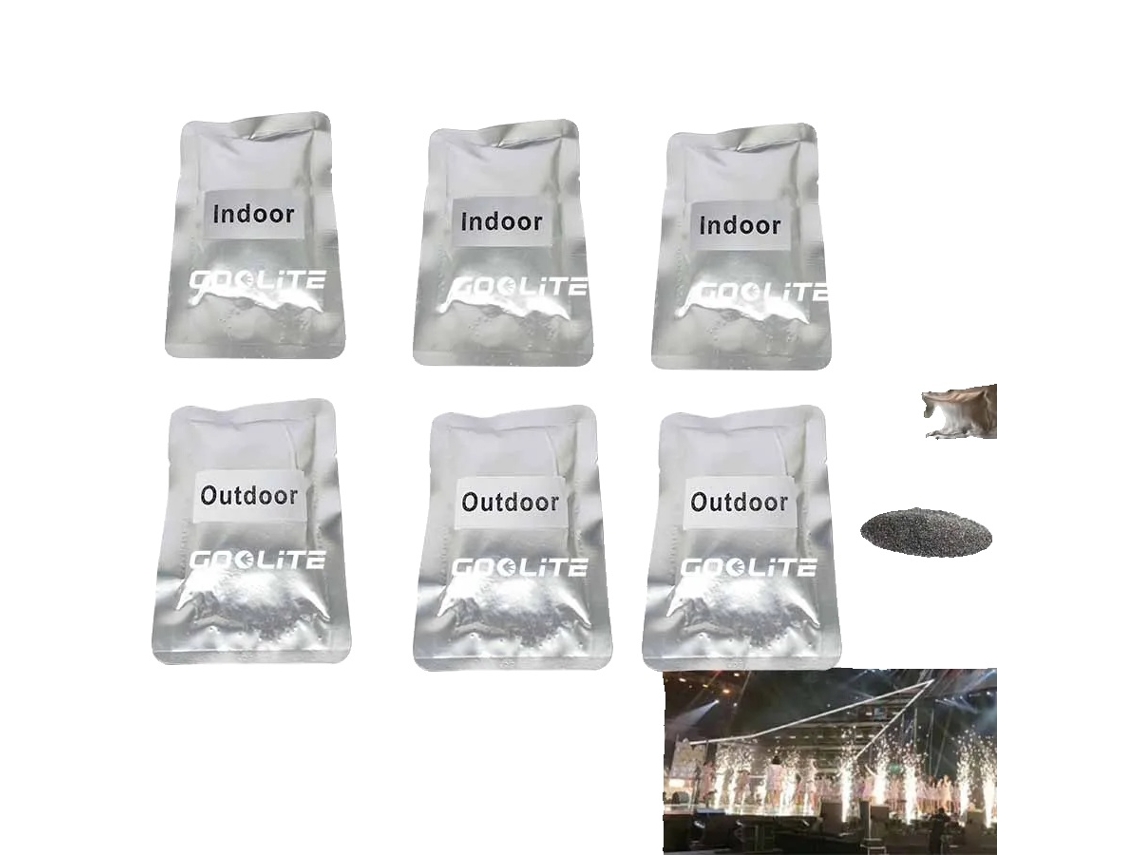 Polvo de chispa fría, 20 bolsas, pulverizador para interiores de 3 m, 6 bolsas, pulverizador para exteriores de 5 m OEM