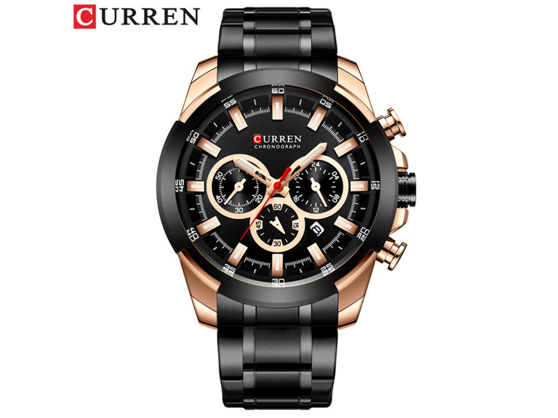 Reloj de hombre moderno, resistente al agua, multifuncional, con seis manecillas y brazalete de acero inoxidable. MDUG
