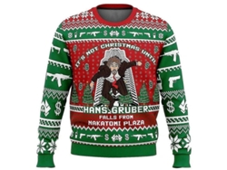 Suéter De Navidad Ugly Santa Claus Hans Gruber Nakatomi Plaza Die Hard Para Hombres 3d Pullover Regalo Xl