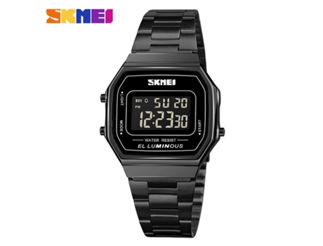 Reloj Digital para Hombre Cronómetro con Alarma Deportiva Relojes de Pulsera Impermeables Cuadrados-Negro LUUCOZK