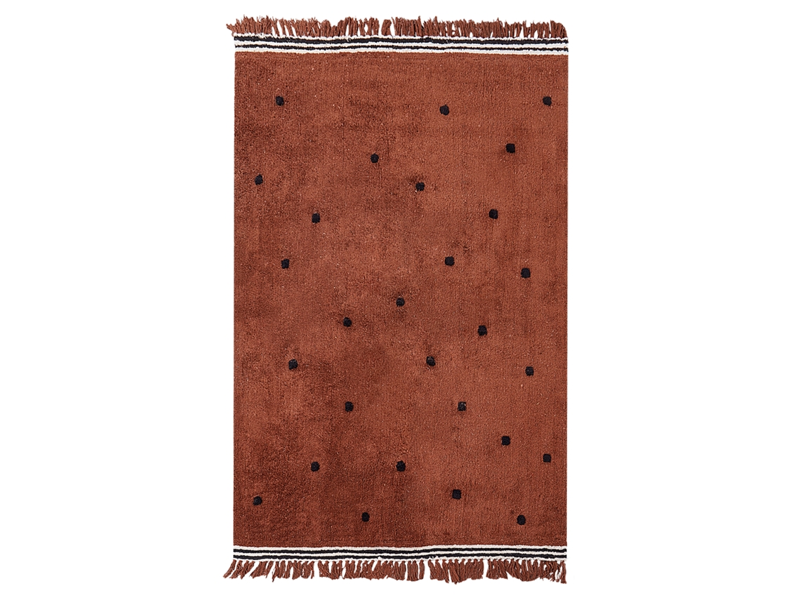 Alfombra para niños BELIANI Laza de Algodón Marrón 140x200