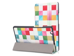 Funda de piel sintética para Huawei Mediapad M3 8.4, diseño geométrico dorado claro.