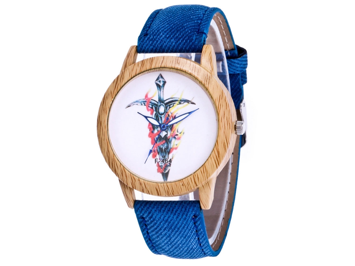Reloj De Pulsera Analógico De Cuarzo Con Correa De Pu Para Mujer Zhoulianfa (azul)