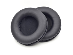 1 Par De Almohadillas De Repuesto Compatibles Con Pioneer Hdj1000, Hdj2000 Y Hdj1500 - Piel Sintética Negra, 90 Mm De Diámetro.
