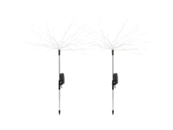 2026-2pcs Luz De Fuego Solar 105led Impermeable Ip44 Lampara De Cesped Luz De Sendero Iluminacion Exterior Luz Calida