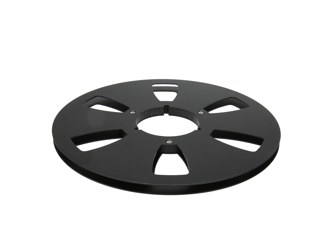 Bobina Vazia De 10 Polegadas 1/4 Polegada Com 6 Buracos Em Liga De Alumínio Para Gravador De Fita Reel To Reel Nab Preto