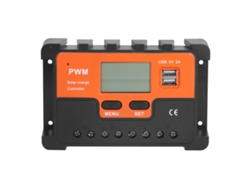 Controlador De Carga Solar De 12v/24v 30a Con Usb Y Pantalla Lcd, Protección De Circuito