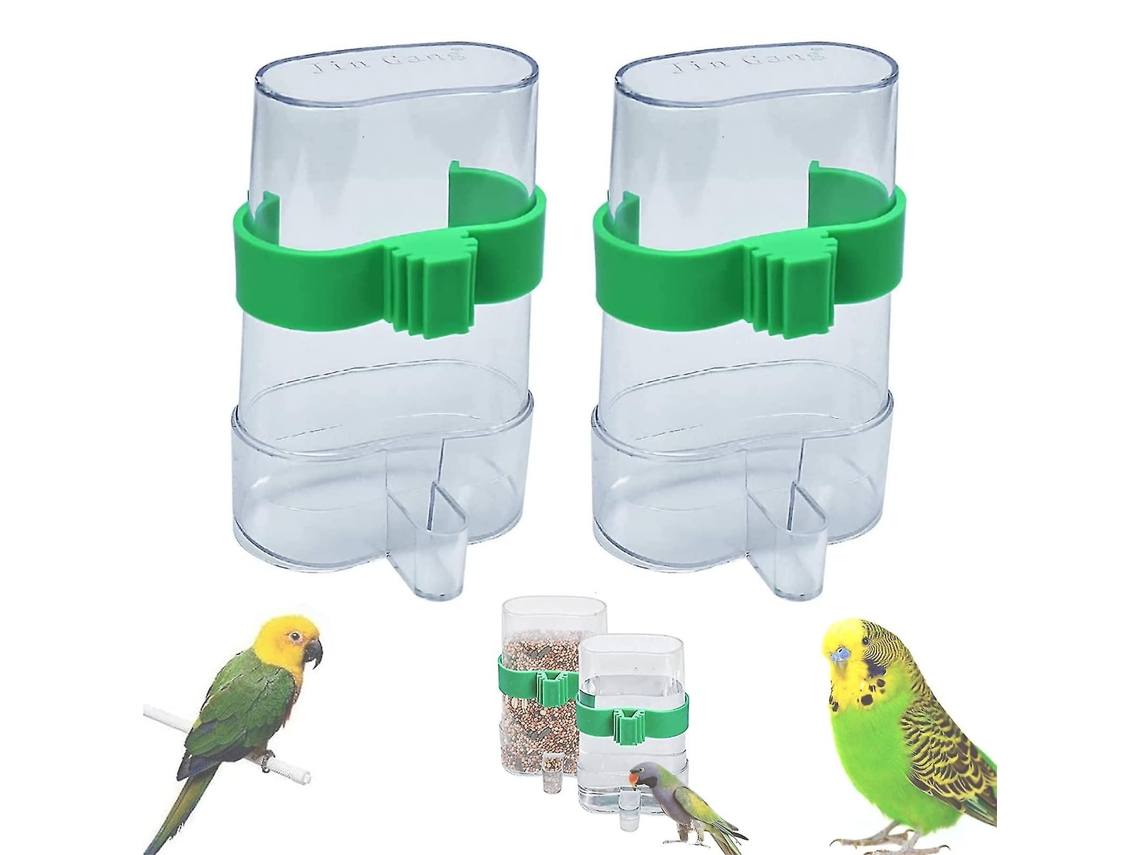 Omni-pack De 2 Bebederos Para Jaulas, Dispensadores De Agua Y Comida, Estaciones De Alimentación Para Aves Pequeñas