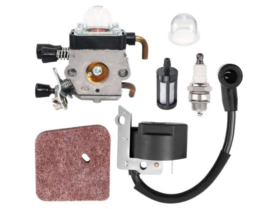 Carburetor With Ignition Coil And Primer Bulb, Air Filter, Fuel Filter For Stihl Fs38 Fs55 Fc55 Fs45 Fs46 Km55 Hs45 Brushcutter, Line Trimmer