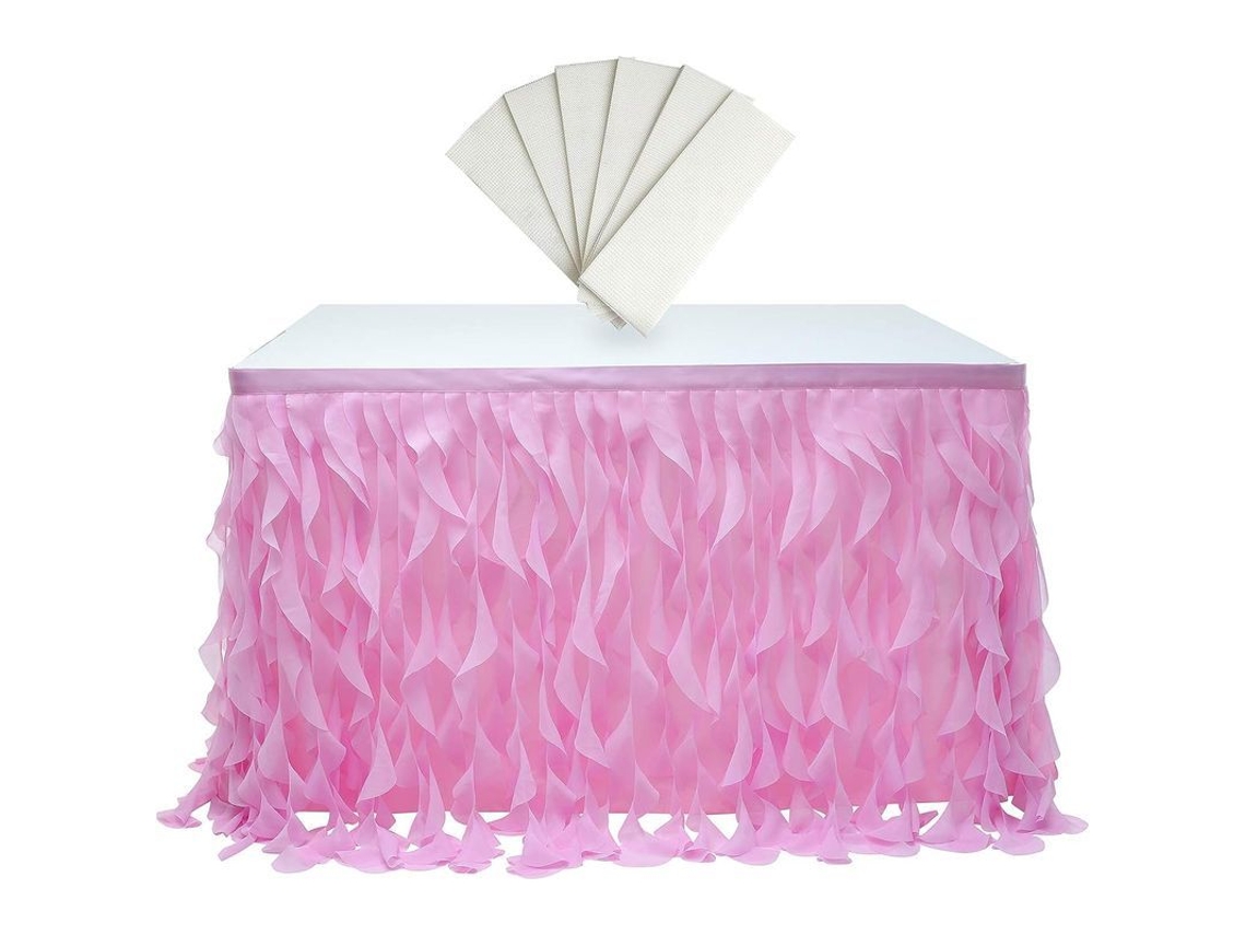 2026-35253-falda De Mesa De Tule Colgante Para Fiesta De Cumpleaños Y Boda