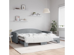 Sofá Cama Nido Tela Gris Claro 90x200 Cm