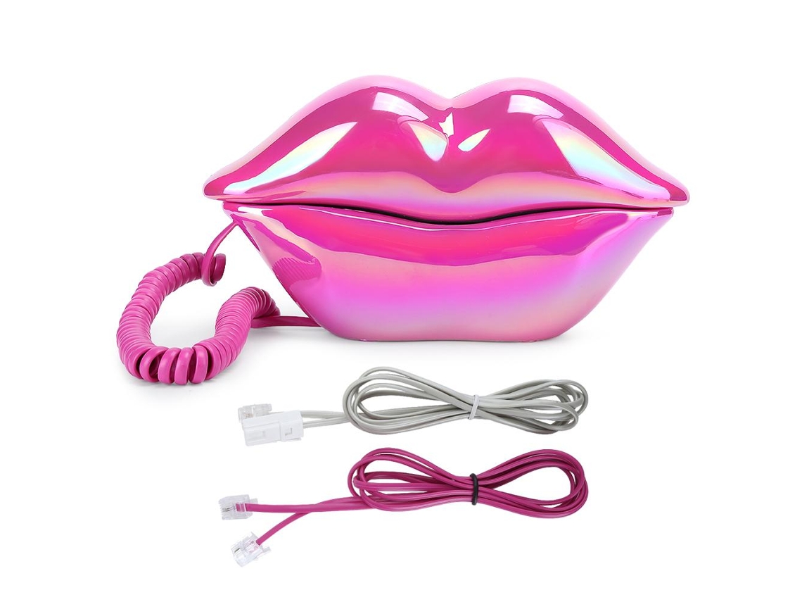 Teléfono Fijo SLOWMOOSE Lábios Rosa