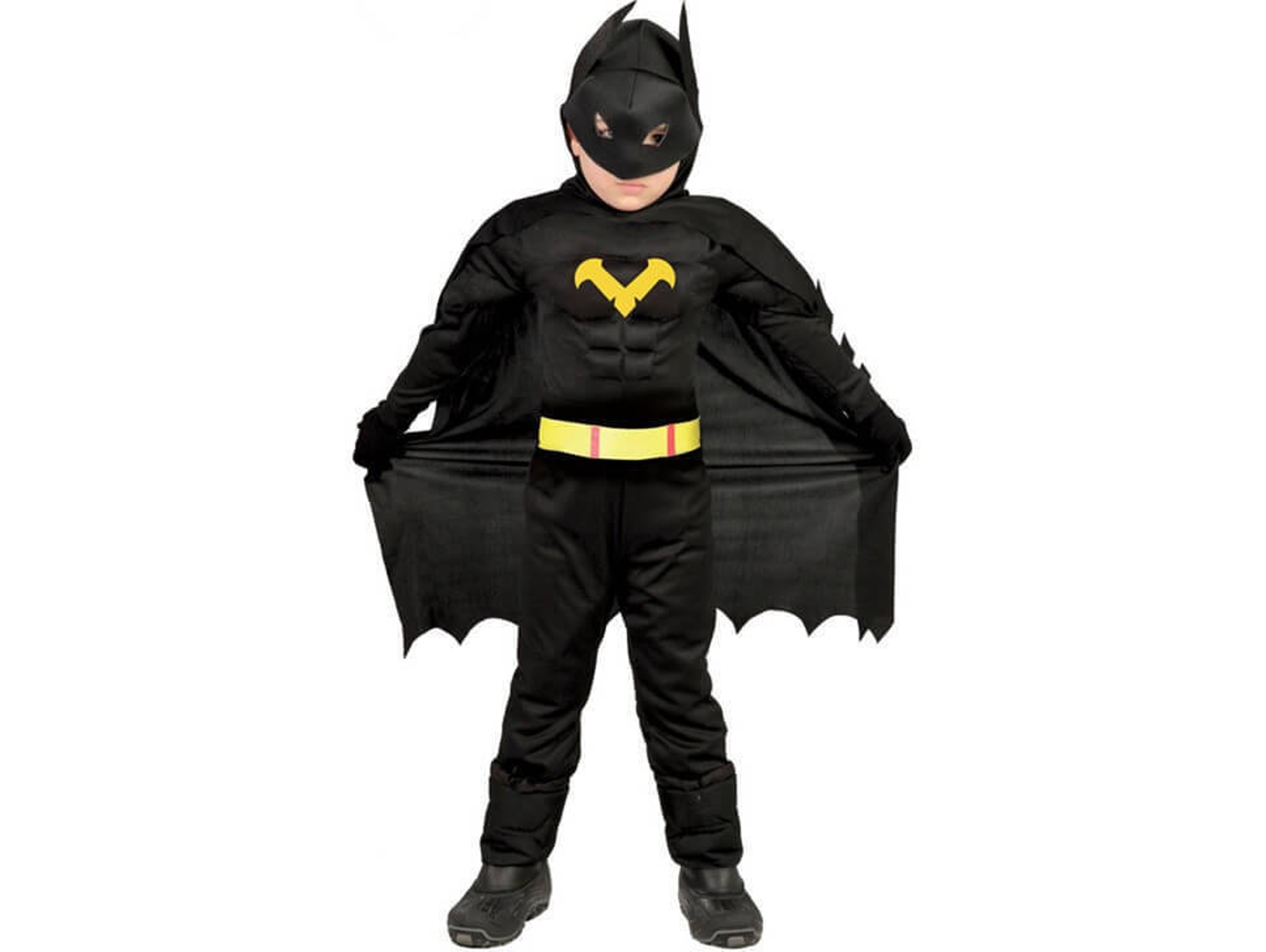 Disfraz de Niño DISFRAZZES Superhéroe Oscuro Musculoso Negro (Talla: 7 a 9 años)